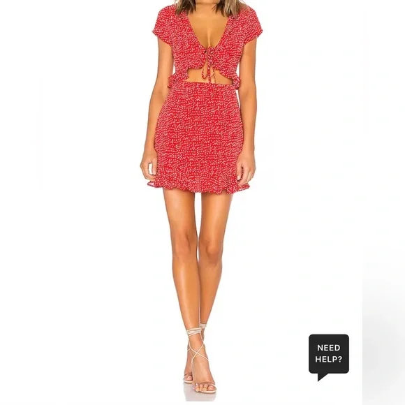 open lace back dress Women's in The Details Red Mini Dress | Size: XL